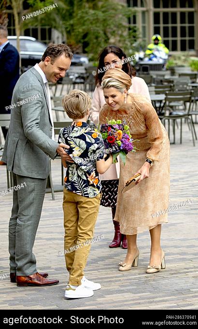 Queen Maxima of The Netherlands arrives at Artis in Amsterdam, on May 10, 2022, to open ARTIS-Groote Museum, after 75 years closed to the public