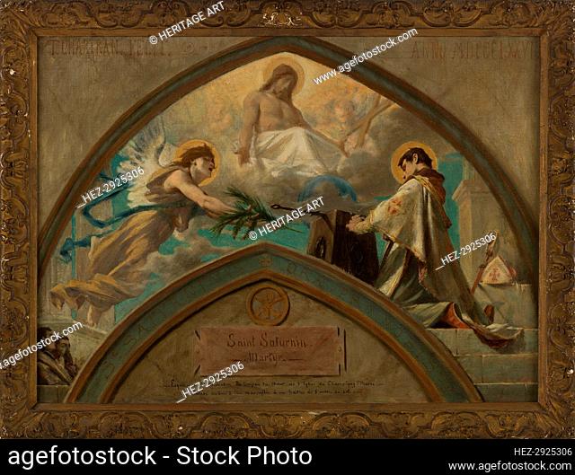 Esquisse pour l'église de Champigny-sur-Marne : le Martyre de saint Saturnin, 1876. Creator: Theobald Chartran