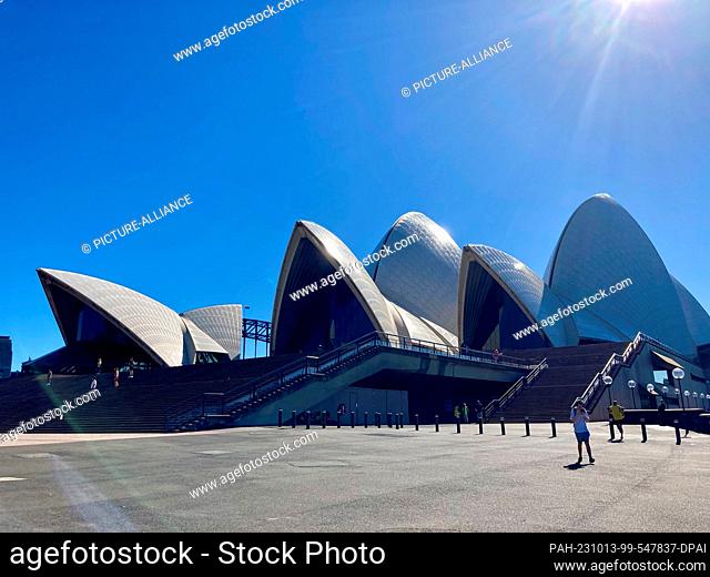 PRODUCTION - 16 May 2022, Australia, Sydney: The Sydney Opera House. Depending on the perspective from which you look at the Sydney Opera House with its...