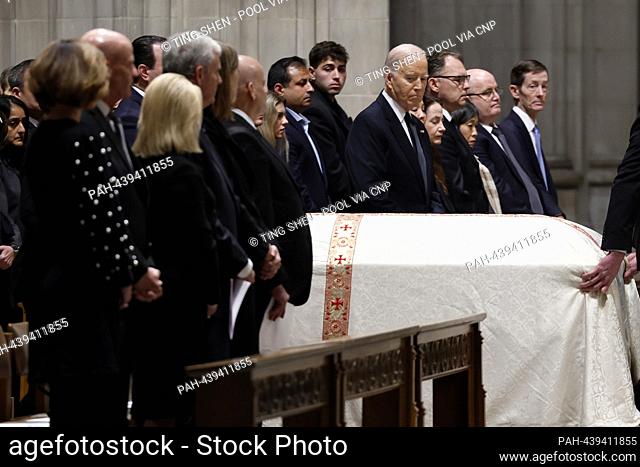 United States President Joe Biden, center right, at the funeral service of late Associate Justice of the Supreme Court Sandra Day O'Connor at the Washington...