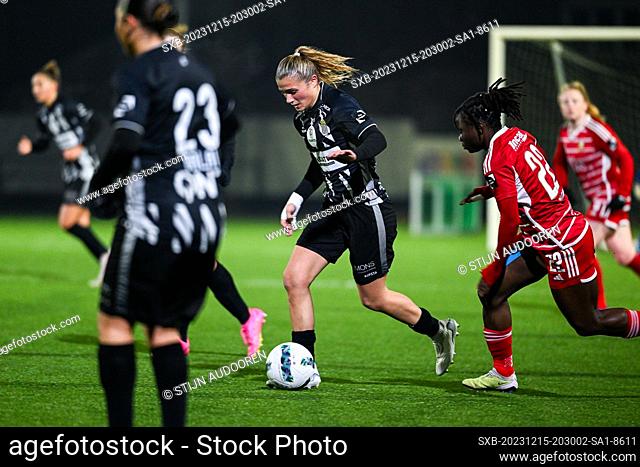 Melissa Tom (77) of Charleroi pictured during a female soccer game between Sporting du pays de Charleroi and Standard Femina de Liege on the 12 th matchday of...