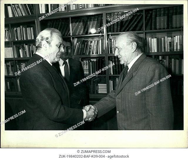 Feb. 02, 1984 - Secretary General Visits Hungary: Secretary-General Javier Perez de Cuellar paid an official visit to hungary between 23 and 25 February as part...