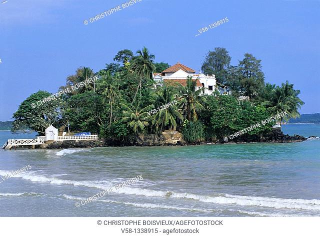 Taprobane island and villa, former residence of british writer Paul Bowles, Weligama region, Sri Lanka