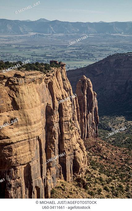Sandstone spires and steep canyon walls are the predominant features at Colorado National Monument near Grand Junction