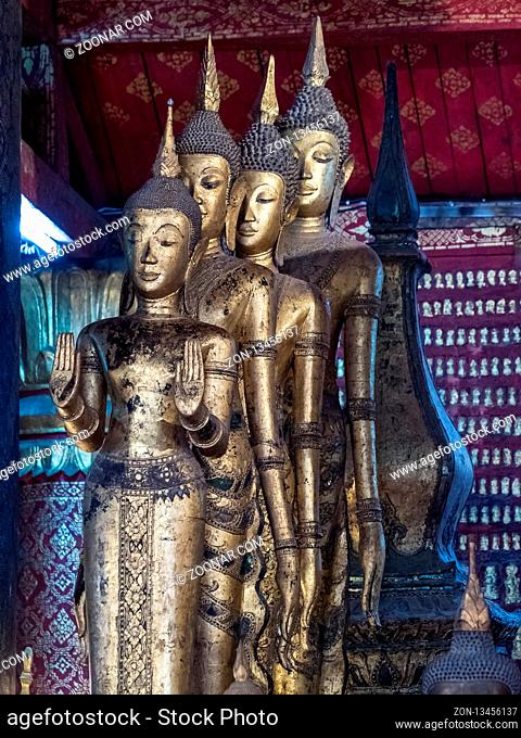 The buddhist temple Vat May Souvannapoumaram at Luang Prabang, Laos