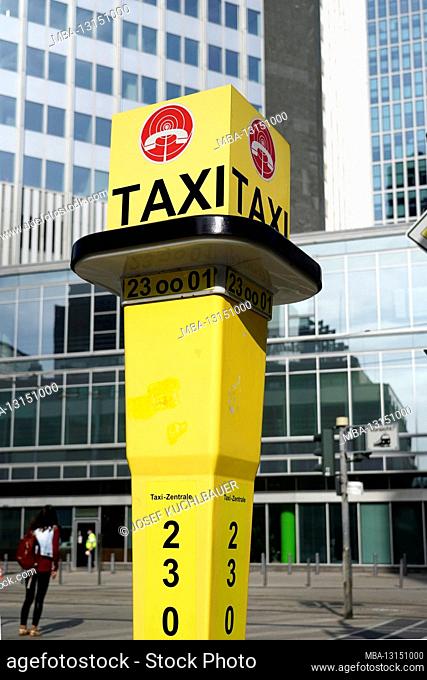 Germany, Hessen, Frankfurt, city, taxi stand, taxi column