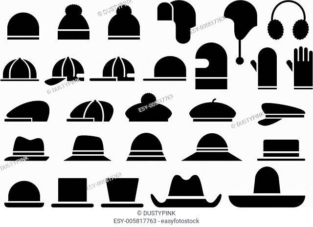 various vector hats