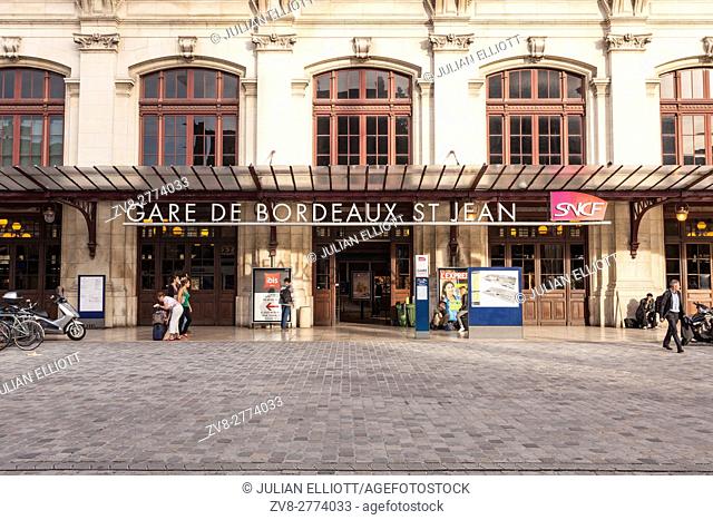 Bordeaux Saint-Jean railway station in France