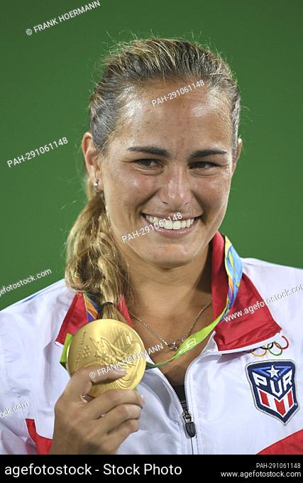 ARCHIVE PHOTO: At only 28 years old tennis Olympic champion Monica Puig ends her career. Monica PUIG (PUR), award ceremony, medal ceremony, crying, 1st place