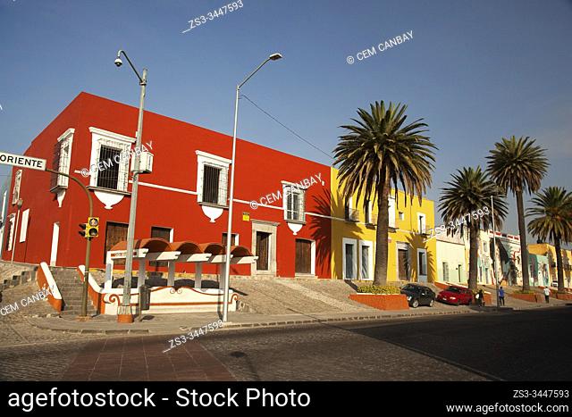 View to the colonial buildings at the El Alto district in the city center, Puebla, Puebla State, Mexico, Central America