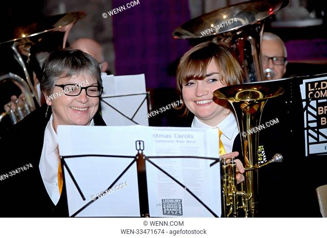 The Ledbury Community Brass Band play a fundraising Christmas concert, in aid of RETT UK, at St Gregory's Church in Castlemorton, Worcestershire