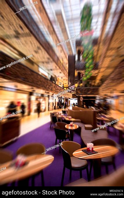 Abstract blur of beautiful luxury shopping mall and retails store interior for background