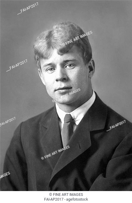 Portrait of the poet Sergei Yessenin (1895-1925). Anonymous . Photograph. c. 1925. Russia. Institut of Russian Literature IRLI (Pushkin-House)