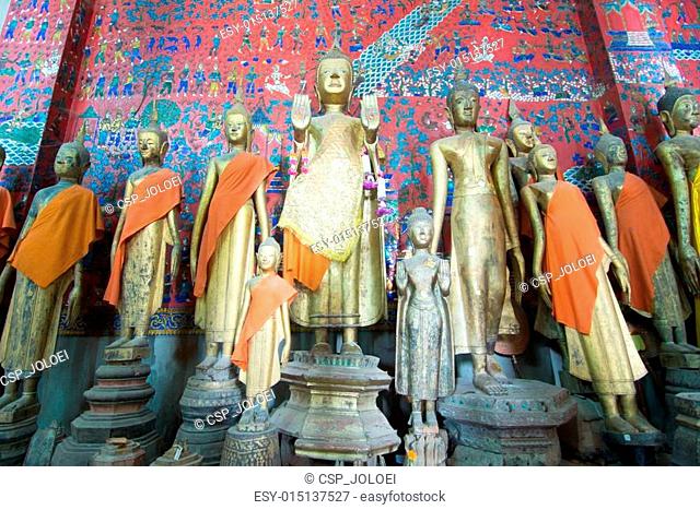 buddha statue in Wat Xieng Thong, Laos