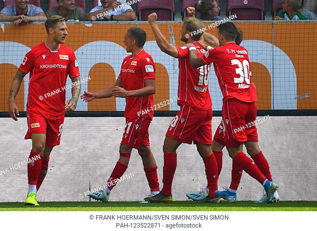 goaljubel Sebastian ANDERSSON (Union Berlin2.v.re) after goal to 1-1 with Robert ANDRICH (Union Berlin, re), Grischa PROEMEL (Union Berlin) and Sebastian POLTER...
