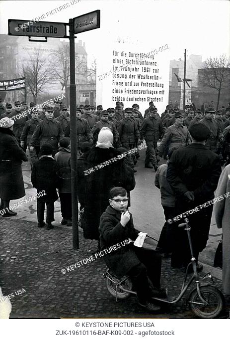 Jan. 16, 1961 - Also the East-German Factory Combat Groups Demonstrated on Occasion of the Anniversary of the Murder on Roda Luxemburg and Karl Liebknecht on...