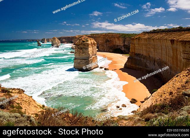 The world famous 12 Apostles along the Great Ocean Rd near Port Campbell in Victoria, Australia