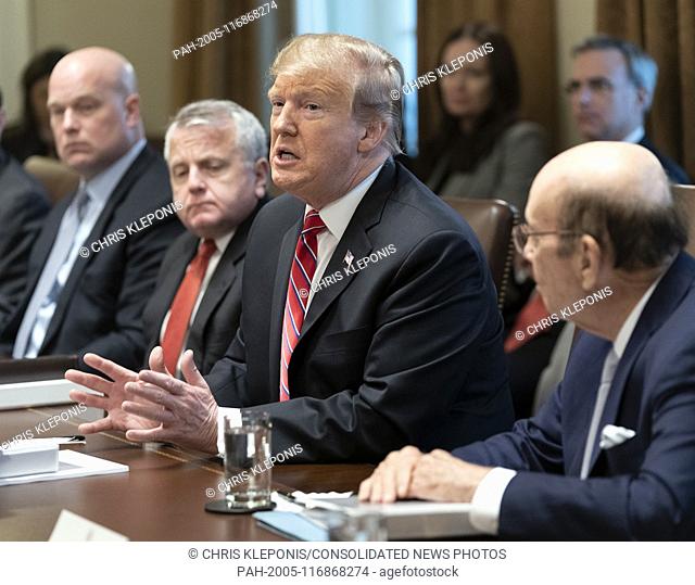 United States President Donald J. Trump participates in a Cabinet Meeting, February 12, 2019 at the White House in Washington, DC