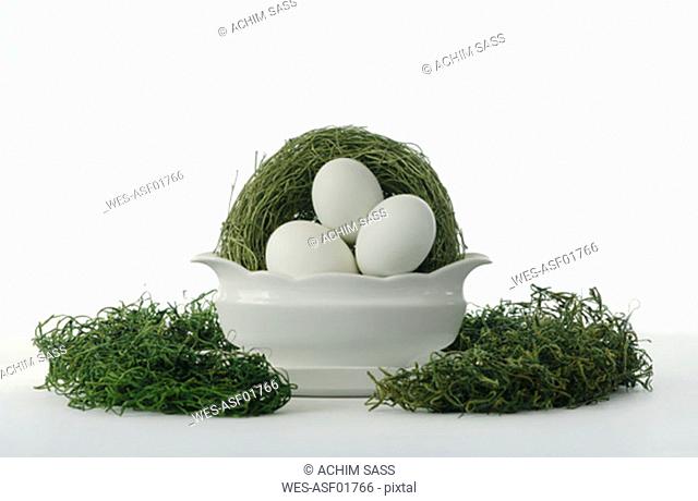Easter eggs in bowl