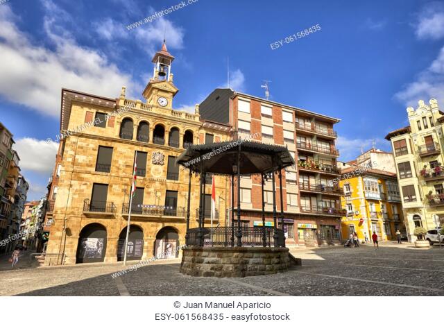 Plaza de Sabino Arana, Bermeo, Biscay, Basque Country, Euskadi, Euskal Herria, Spain, Europe