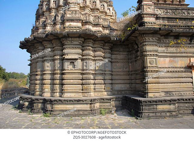 Temple exterior. Sangameshwar temple, Saswad in Pune District, Maharashtra. Built alongside the confluence of rivers Karha and Chamli