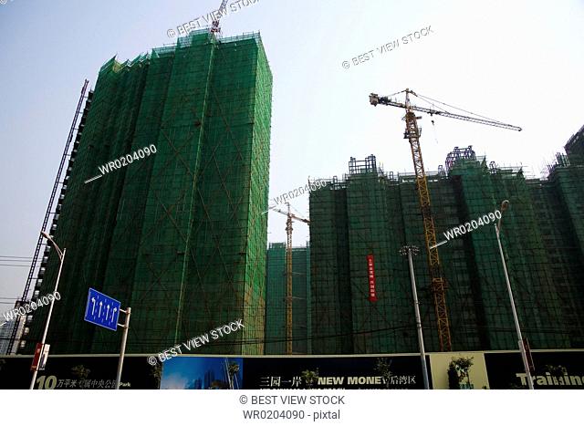 A group of Buildings under construction, Beijing