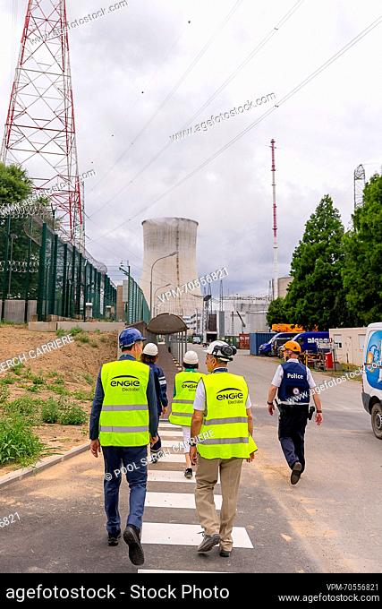 Illustration picture shows a visit of some ministers of the federal government to the nuclear central of Engie, Thursday 13 July 2023, in Tihange