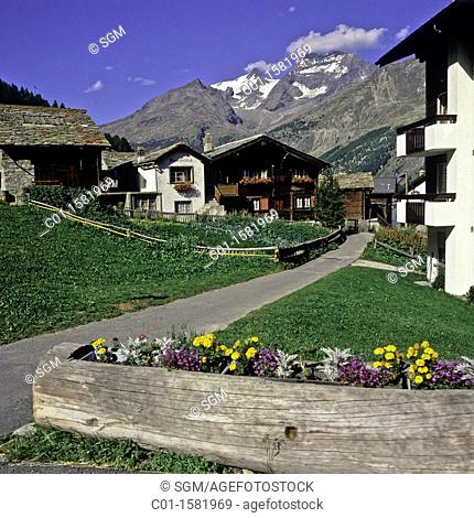 Saas-Fee resort village, canton Valais, Switzerland