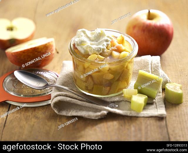Rhubarb and apple compote