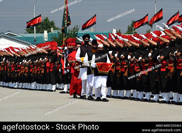 Srinagar. 25th June 2021. The Jammu and Kashmir Light Infantry Regimental Centre, showcased its latest batch of passing out young soldiers from the UT of J&K