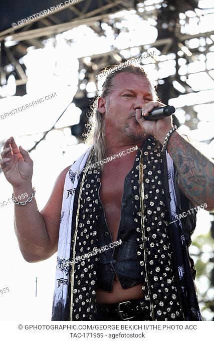 Chris Jericho Lead singer for Fozzy Performs at Inkcarceration in Mansfeild Ohio on July 13 2019
