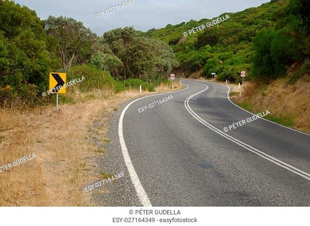 Empty pieace of road, Great Ocean Road, Australia