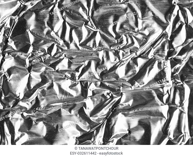 Silver rough wrinkle foil texture