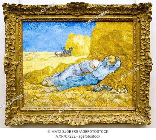 Musee (museum) d'Orsay. Vincent Van Gogh, Noon: Rest From Work (After Millet) (1889-90)