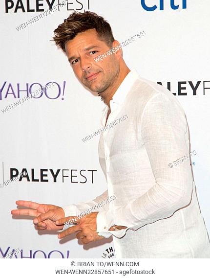 Celebrities attend 2015 PaleyFest Fall TV Preview for La Banda at The Paley Center for Media in Beverly Hills. Featuring: Ricky Martin Where: Los Angeles