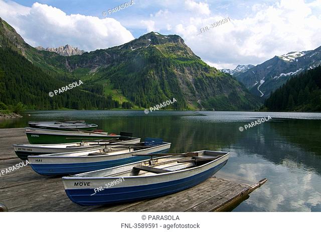 Vilsalpsee at Nature Protection Area Vilsalpsee, Tyrol, Austria, Europe