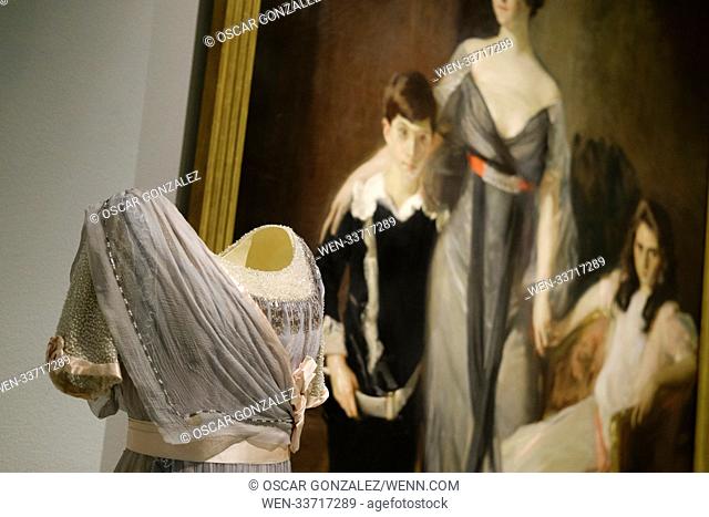 The Sorolla & Fashion exhibition at the Thyssen-Bornemisza Museum in Madrid, Spain, devoted to Joaquín Sorolla's influence in fashion and features some 70...
