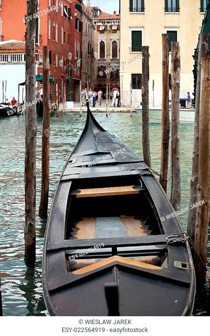 Venice - the deck of a venetian gondola
