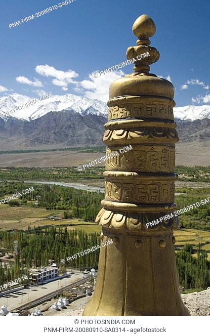 Stupa in a monastery, Thiksey Monastery, Ladakh, Jammu and Kashmir, India