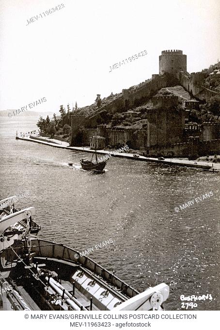Rumelihisari or Bogazkesen Castle - a medieval fortress located in the Sariyer district of Istanbul, Turkey, on a series of hills on the European banks of the...