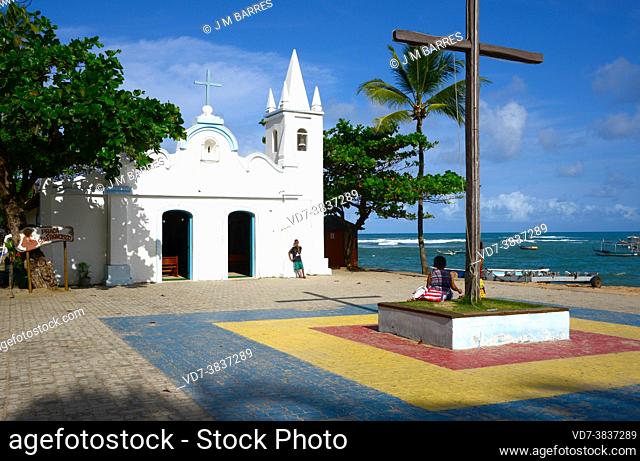 Praia do Forte, Sto. Francisco Square and church. Bahia, Brazil