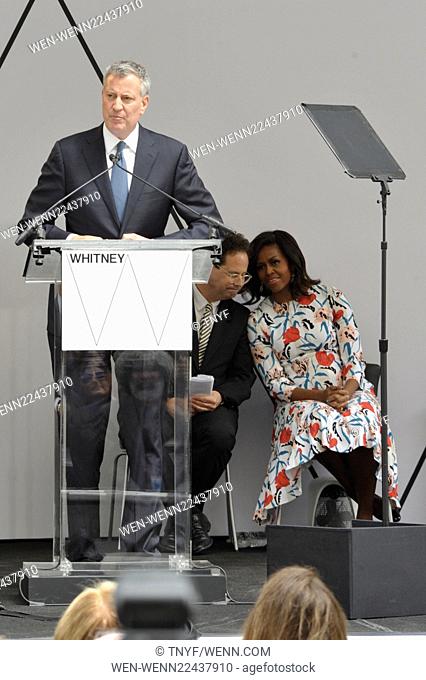 Michelle Obama at the new Whitney Museum Featuring: Michelle Obama, Mayor Bill Deblasio Where: Manhattan, New York, United States When: 30 Apr 2015 Credit:...