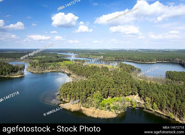 Europe, Poland, Kuyavian-Pomeranian Voivodeship, Brodnica Landscape Park - Jezioro Robotno