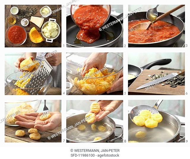 How to prepare pumpkin gnocchi with tomato sauce