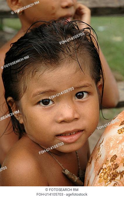 kampong, girl, cambodia, person, child, people