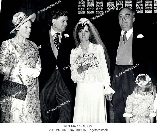 Jun. 06, 1973 - Daughter of Mr William Whitelaw Weds The Wedding took place this afternoon in the Crypt of the House of Commons of 26 Years old Carol Whitelaw...