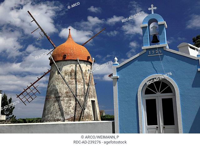 Windmill, Bretanha, Isle Sao Miguel, Azores, Portugal