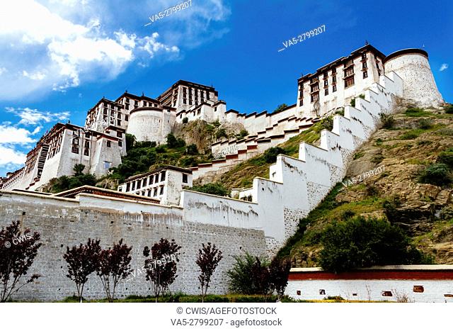Lhasa, Tibet, China - The view of Potala Palace in the daytime