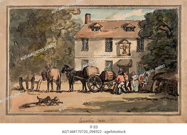 Drawings and Prints, Print, Country Inn, Artist, Thomas Rowlandson, British, London 1757–1827 London, Rowlandson, Thomas, 1757, 1827, 1787, 1787