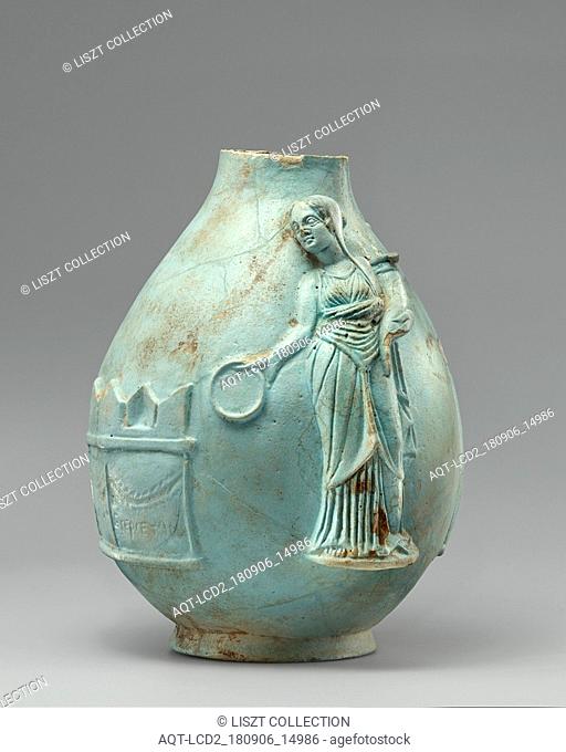 Queen's Vase with Berenike II; Egypt; 243 - 222 B.C; Faience; 22.2 × 14 cm (8 3, 4 × 5 1, 2 in.)